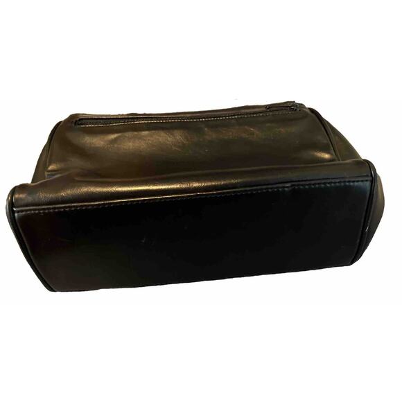 EUC HATO HASI Bag Black Leather 3 Main Compartment Bag Purse+ Shoulder Strap - Picture 6 of 6